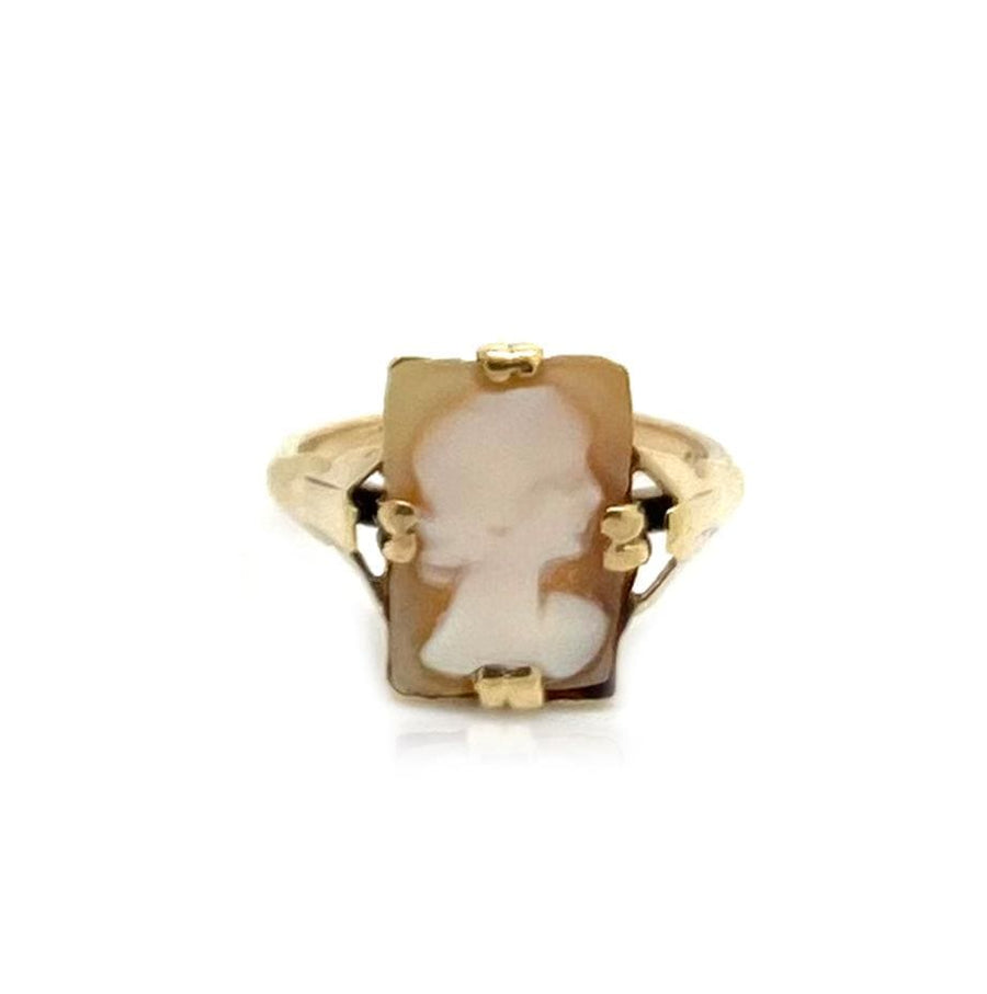 VICTORIAN Ring Antique Victorian Cameo Pinky 9ct Gold Ring