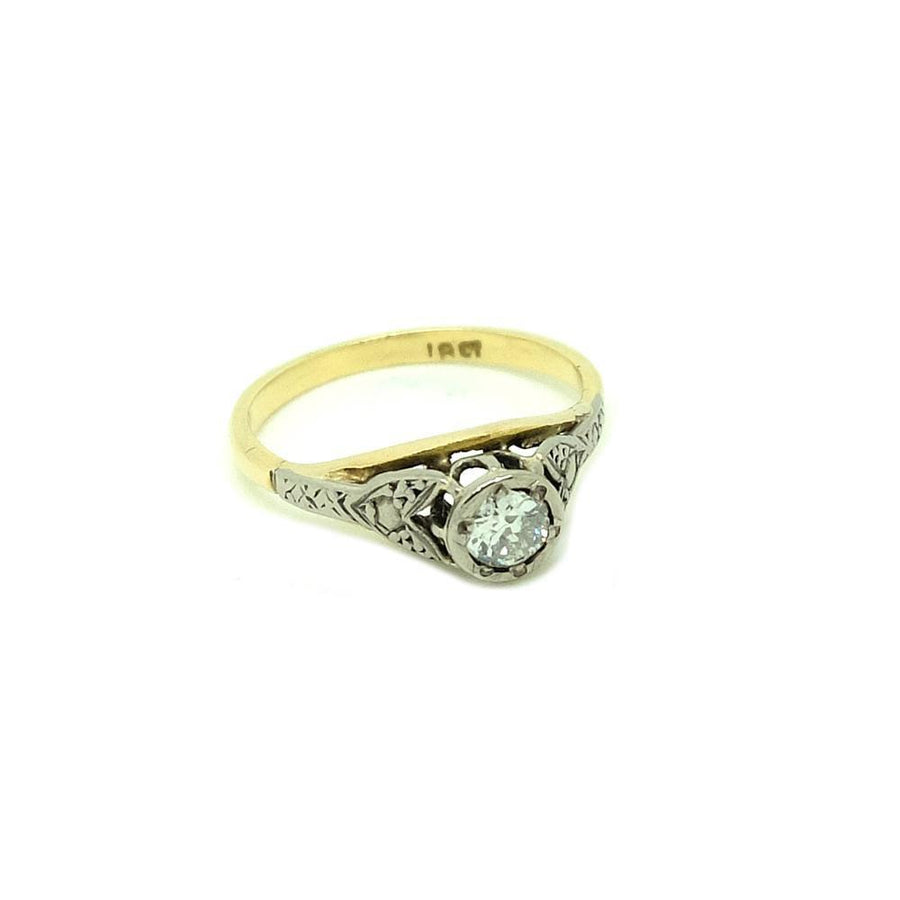 Antique Victorian Diamond 18ct Gold Engagement Ring