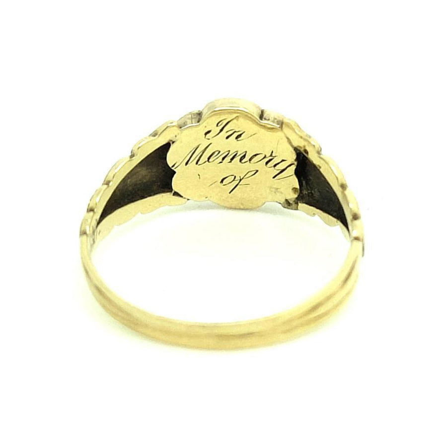 Antique Victorian Memento Mori Mourning Gold Ring