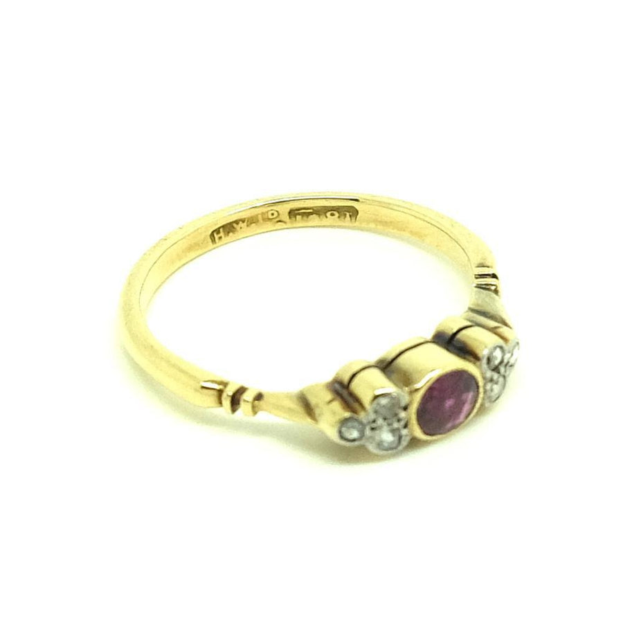 Antique Victorian Ruby & Diamond 18ct Gold Ring