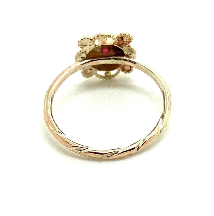VICTORIAN Ring Antique Victorian Star 9ct Gold Ring