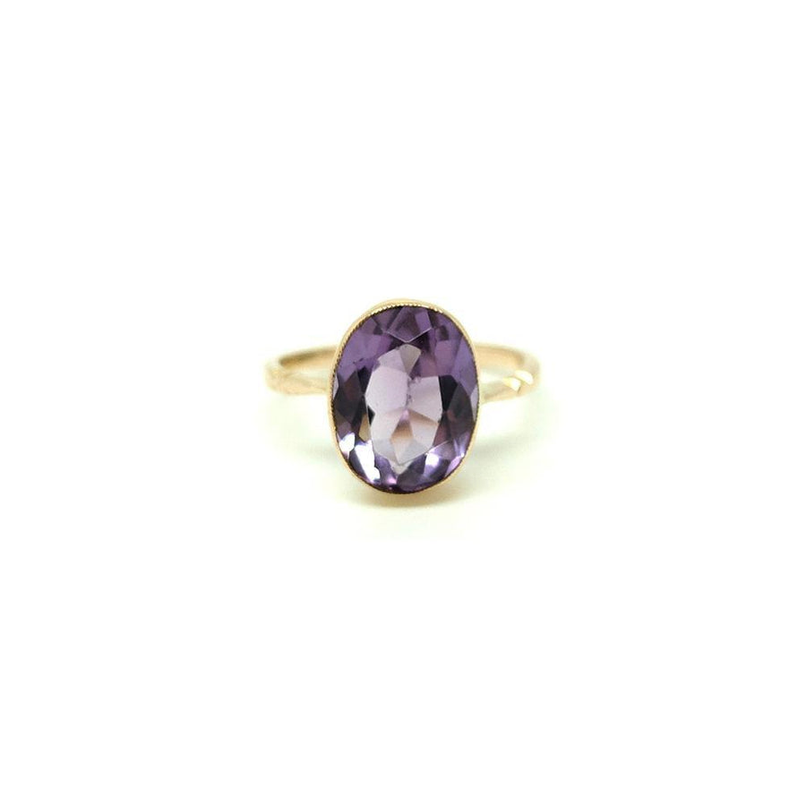 Reserved - Antique Victorian Amethyst 9ct Rose Gold Ring
