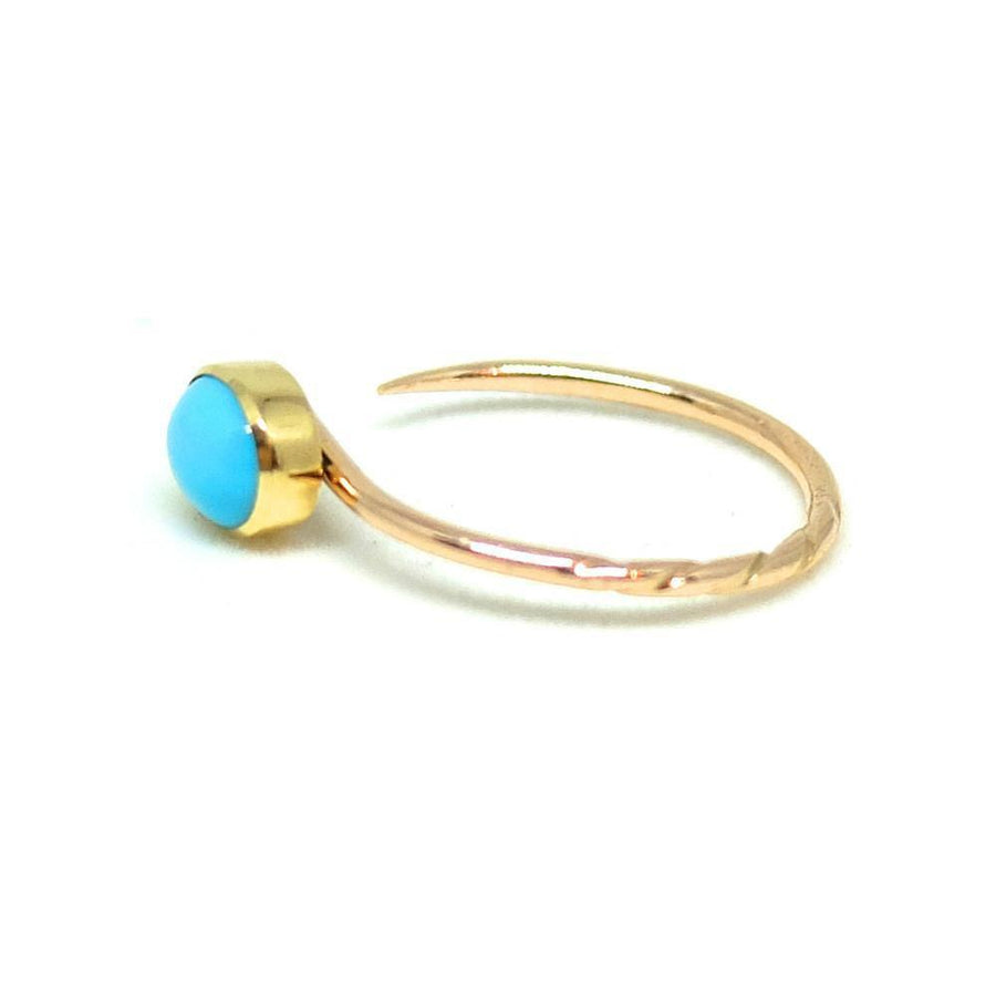 Victorian Turquoise 9ct Yellow Gold Conversion Ring