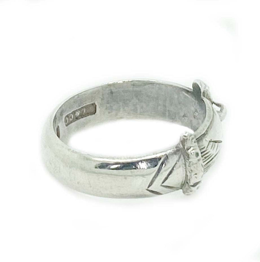 VICTORIAN Rings Antique Victorian 1891 Silver Buckle Ring Mayveda Jewellery