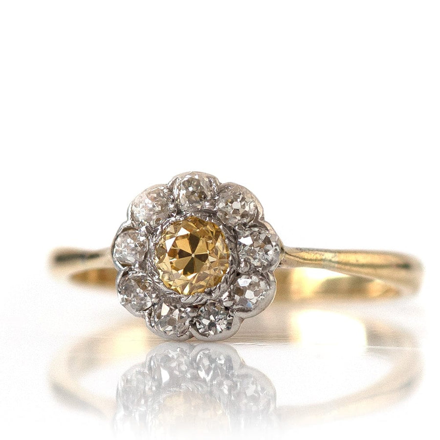VICTORIAN Rings Antique Victorian 18ct Gold Yellow Diamond Ring Mayveda Jewellery