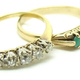 Victorian Turquoise Yellow Gold Ring (Size: N 1/2)