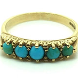 Victorian Turquoise Yellow Gold Ring (Size: N 1/2)