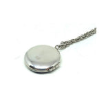 Vintage 1920s Art Deco Guilloche Blue Enamel Silver Locket