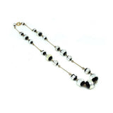 Vintage 1920s Rolled Gold Foil Glass Necklace