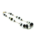 Vintage 1920s Rolled Gold Foil Glass Necklace