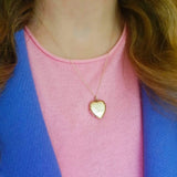 Vintage 1920s Sun Ray 9ct Gold Locket Necklace