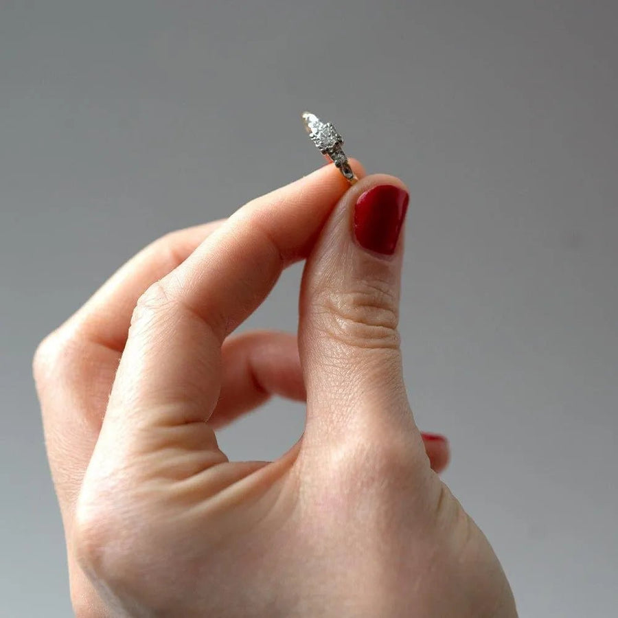 Vintage 1930s 18ct Gold 0.25ct Diamond Ring