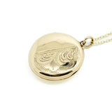 Vintage 1930s 9ct Gold Circular Locket Necklace