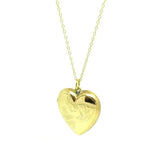 Vintage 1930s 9ct Yellow Gold Heart Locket Necklace