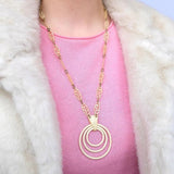Vintage 1930's Art Deco Celluloid Circular Necklace