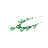 Vintage 1930's Art Deco Emerald Green Glass Necklace