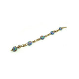 Vintage 1930's Blue Wedding Cake Rolled Gold Bracelet