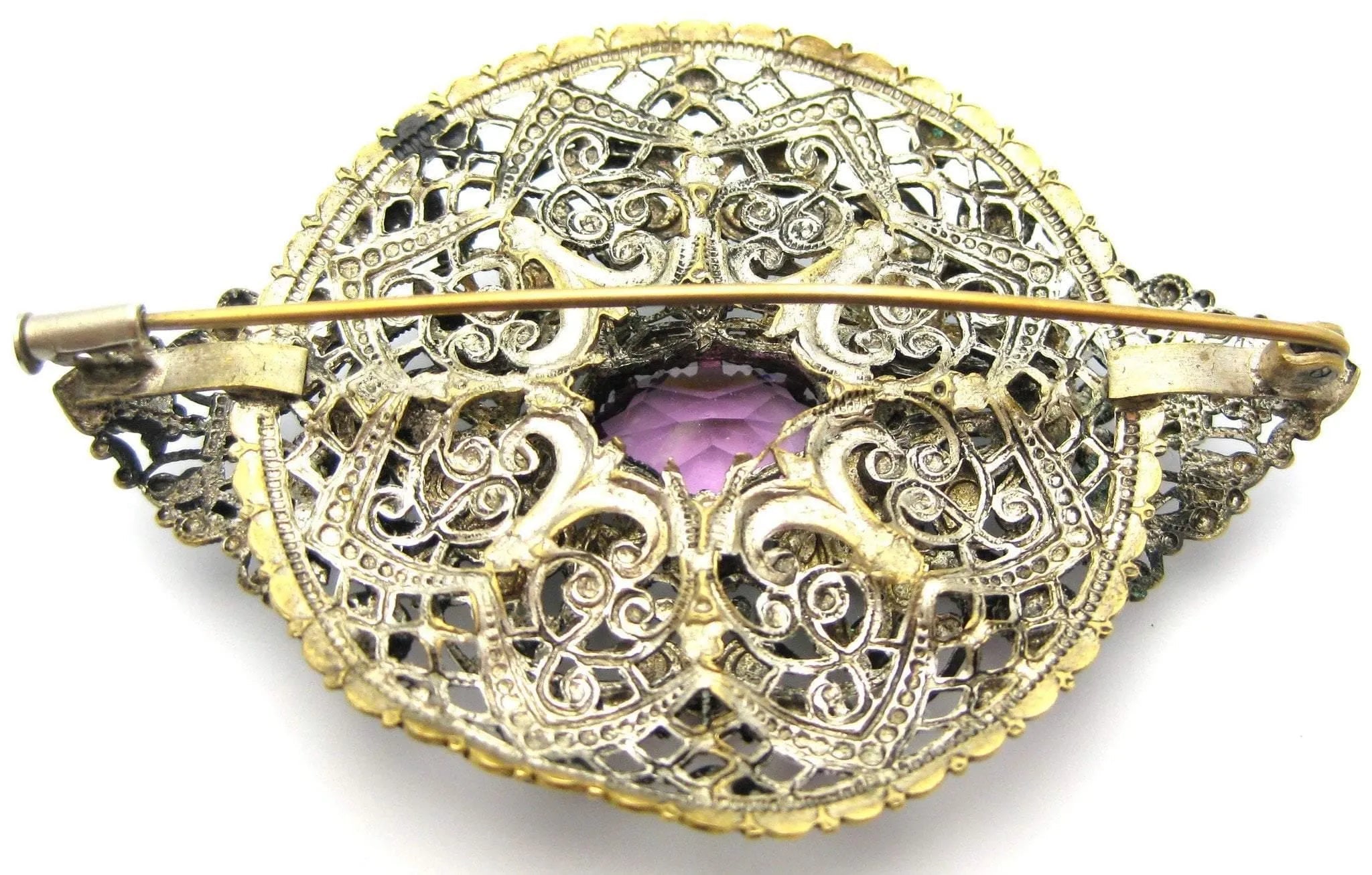 Vintage 1930s Czech Brooch, view 2