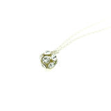 Vintage 1930s Paste Button Silver Necklace