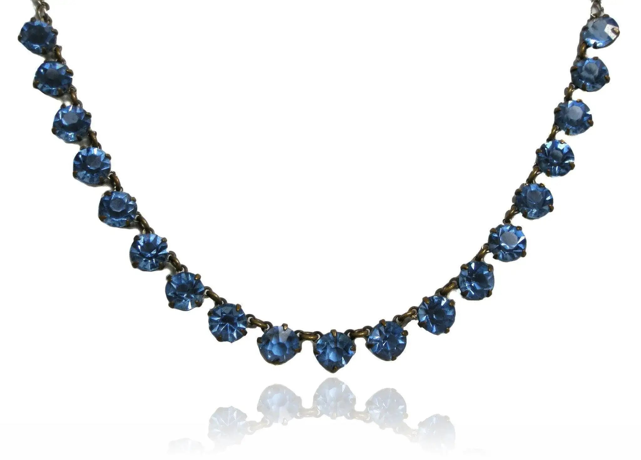 Vintage 1930s Riviere Blue Necklace
