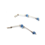 Vintage 1930's Rolled Gold Blue Glass Necklace