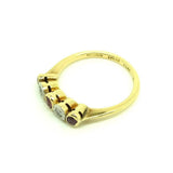 Vintage 1930s Ruby & Diamond 18ct Gold & Platinum Ring