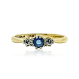 Vintage 1930s Sapphire Diamond 18ct Ring