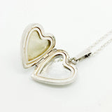 Vintage 1930s Silver Heart Locket Necklace