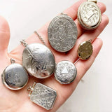 Vintage 1930s Silver Locket Necklace