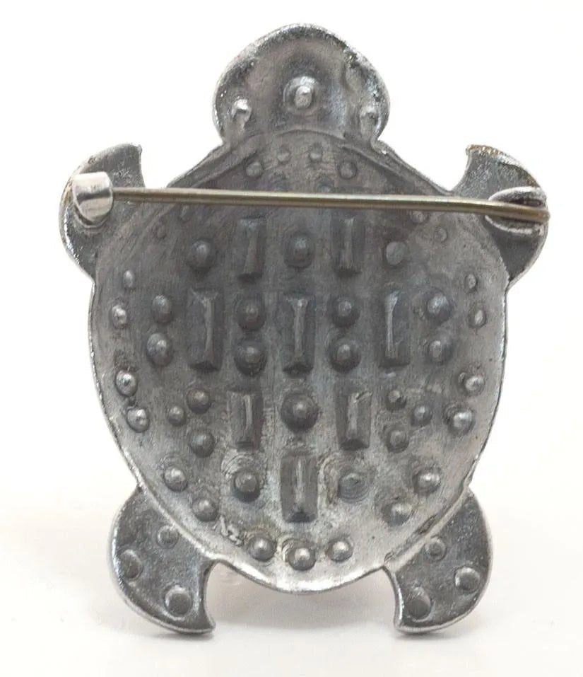 Vintage 1930s Turtle Brooch, view 3