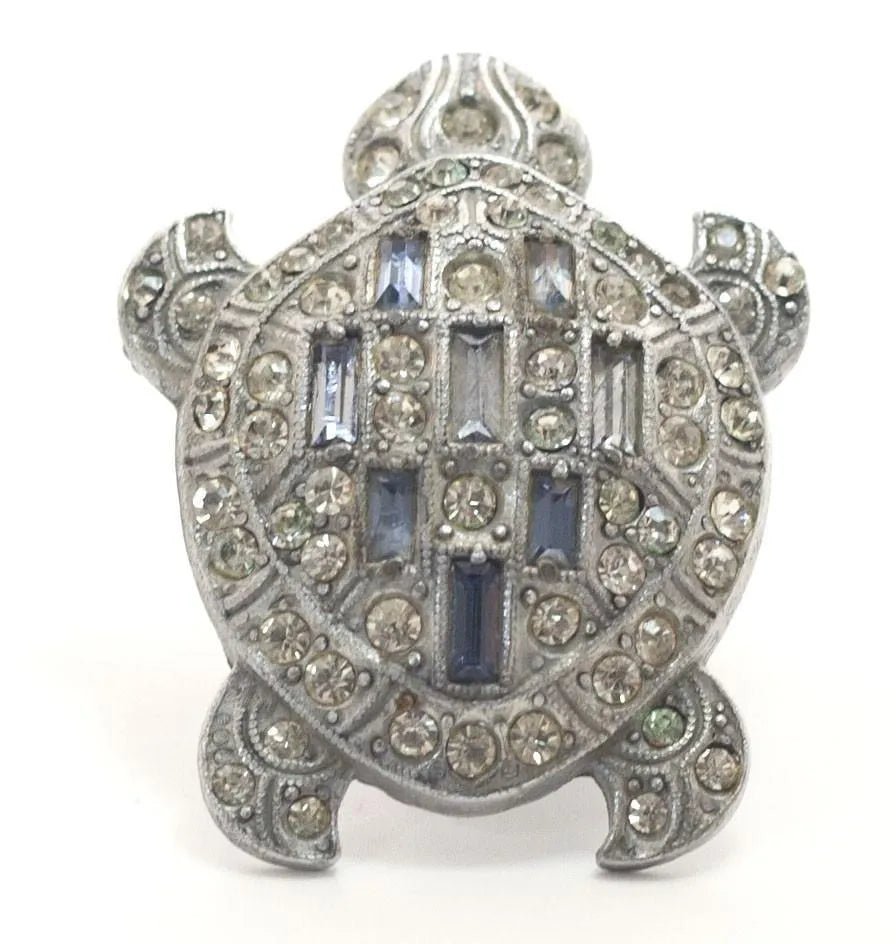 Vintage 1930s Turtle Brooch, view 4