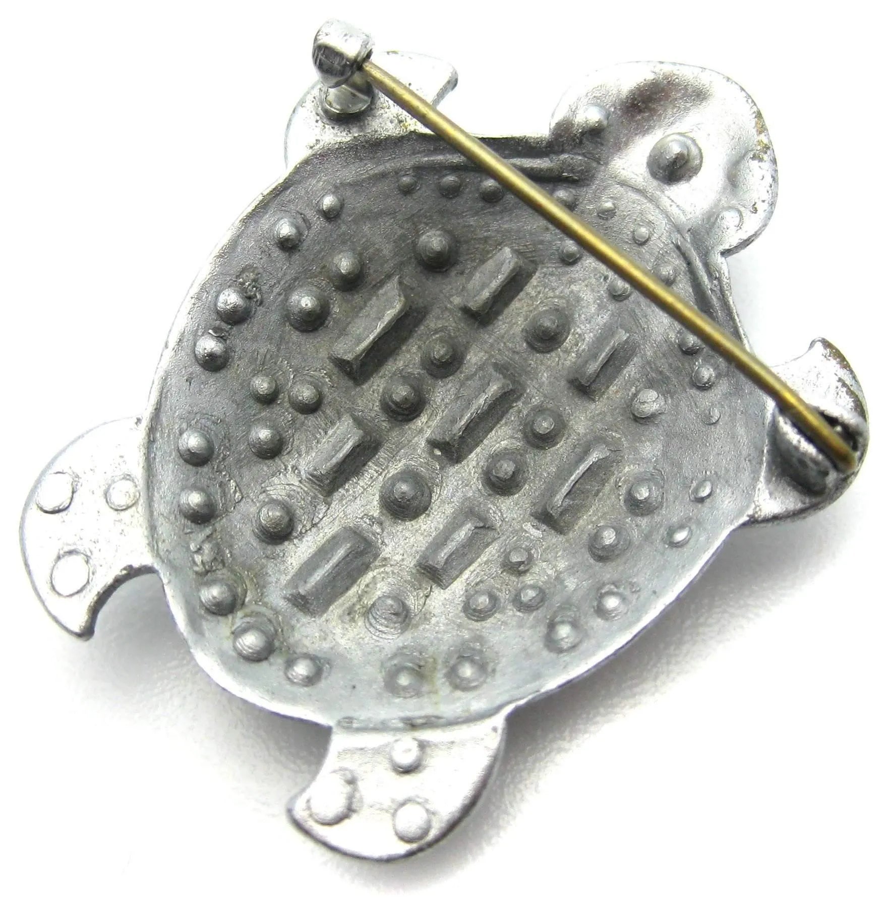 Vintage 1930s Turtle Brooch, view 2