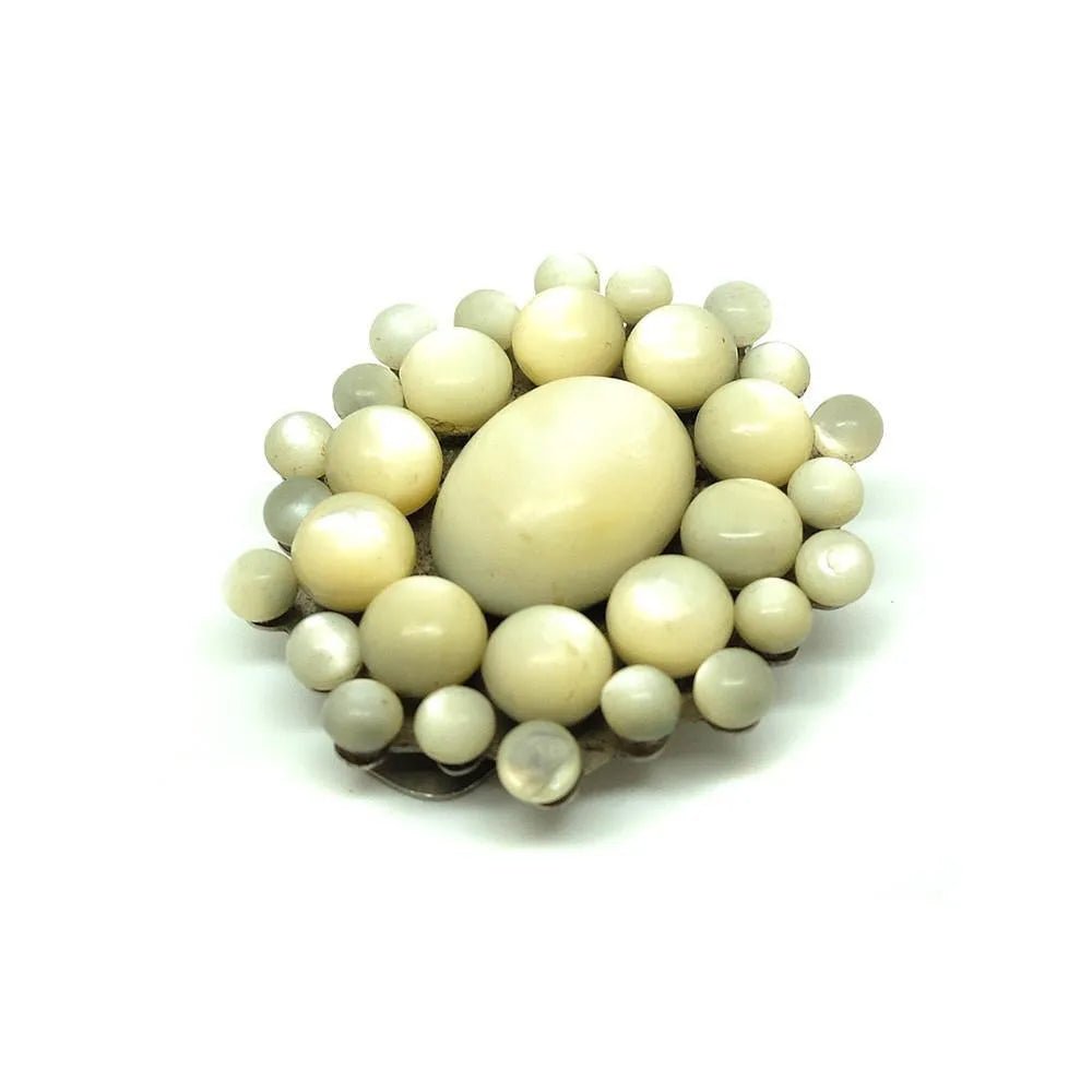 Vintage 1930's White Glass Dress Clip