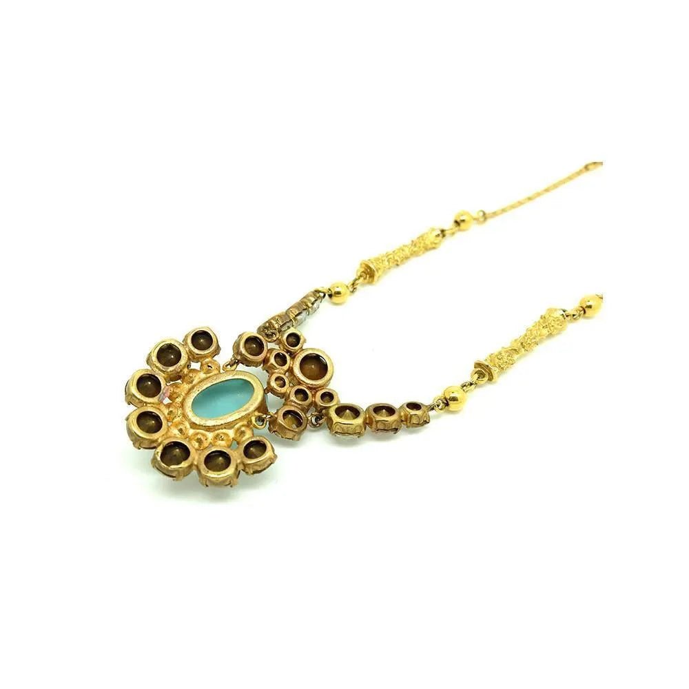 Collar Vintage 1940's Diamante Azul, view 4