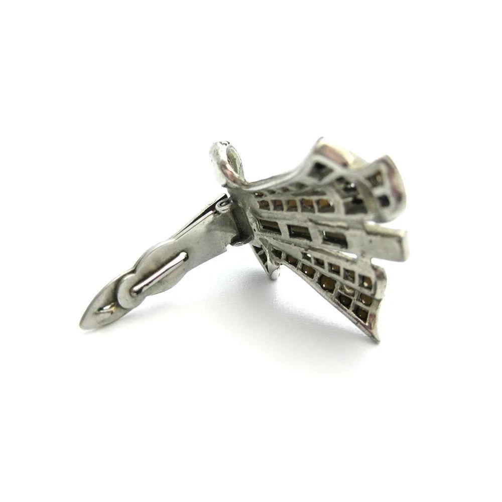 Vintage 1940s Paste Dress Clip, view 3