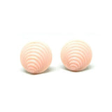 Vintage 1940's Pink Shell Clip Earrings