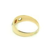 Vintage 1940s Ruby & Diamond Paste Stone 9ct Rose Gold Ring