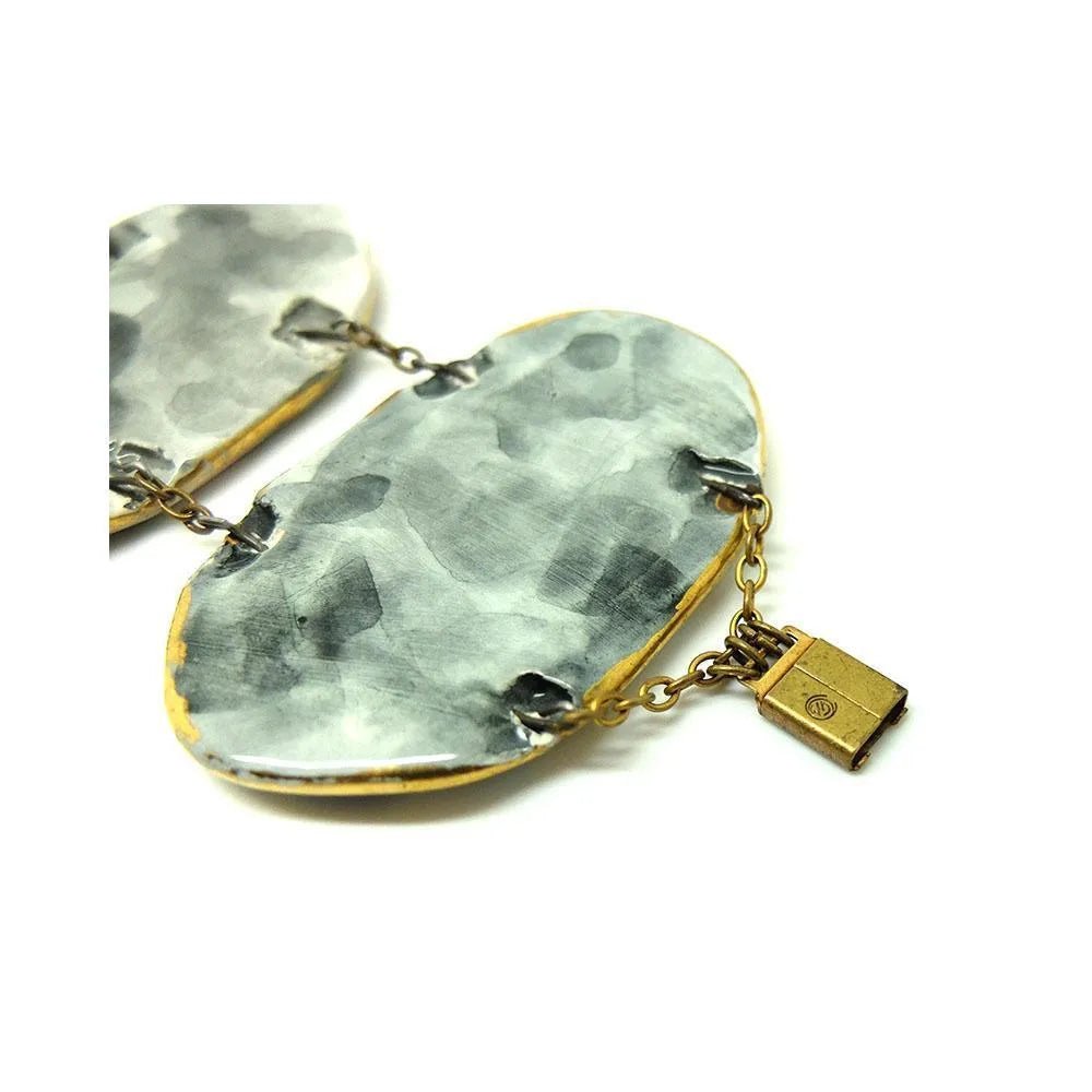 Vintage 1940s/1950s French Studio Painted Bracelet, view 5