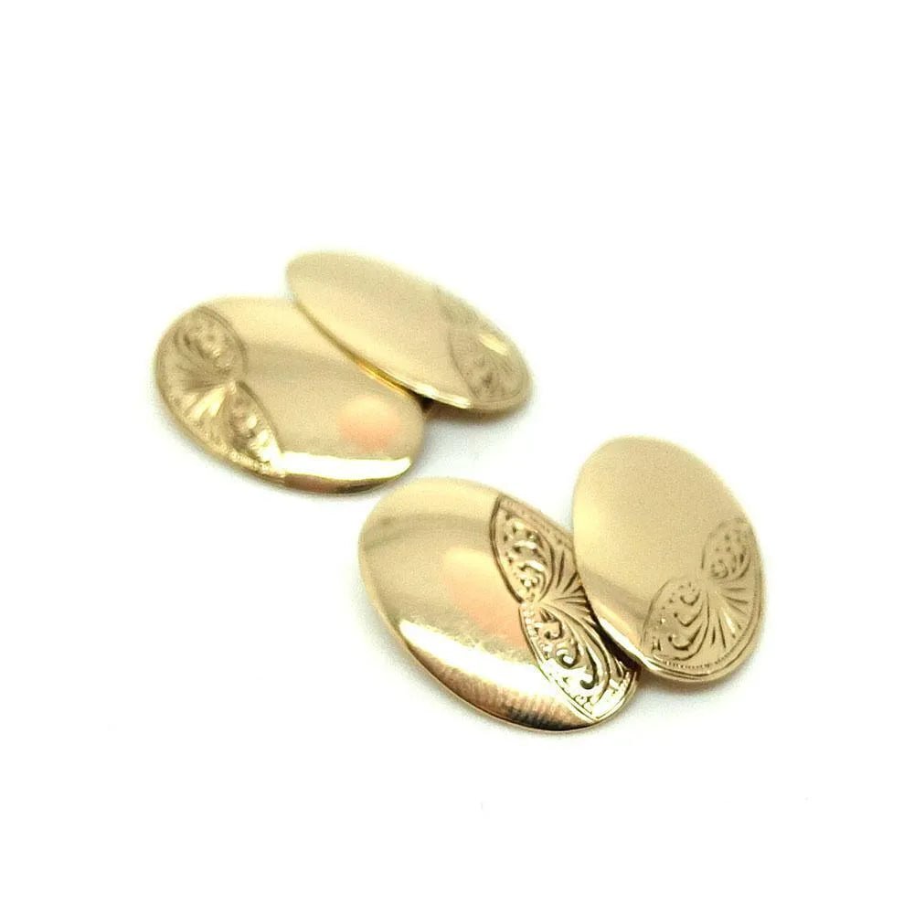 Vintage 1950s 9ct Yellow Gold Cufflinks, view 3