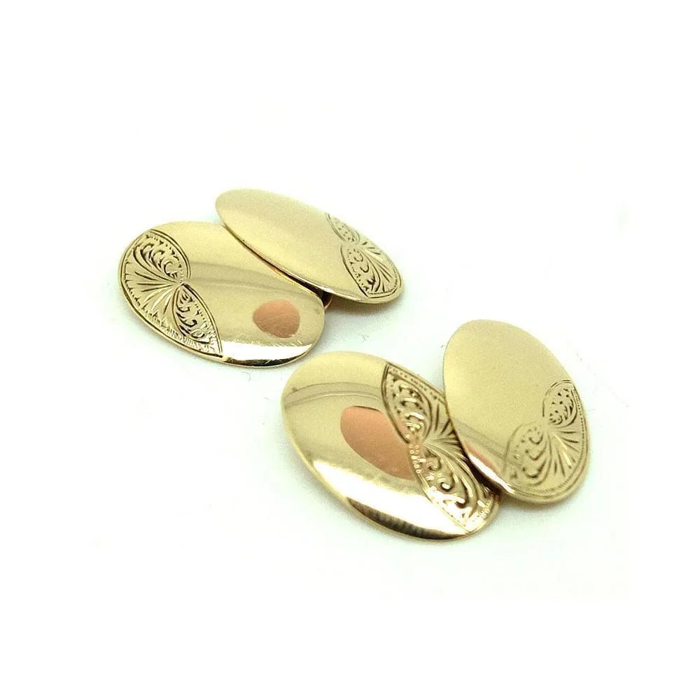 Vintage 1950s 9ct Yellow Gold Cufflinks
