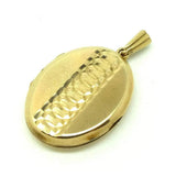 Vintage 1950s 9ct Yellow Gold Oval Locket Necklace
