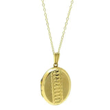 Vintage 1950s 9ct Yellow Gold Oval Locket Necklace