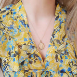 Vintage 1950s 9ct Yellow Gold Oval Locket Necklace