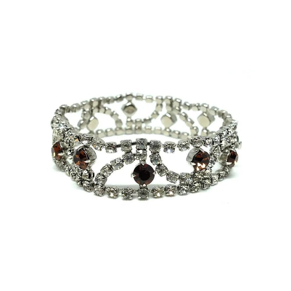 Pulsera Vintage 1950s Ámbar Diamante