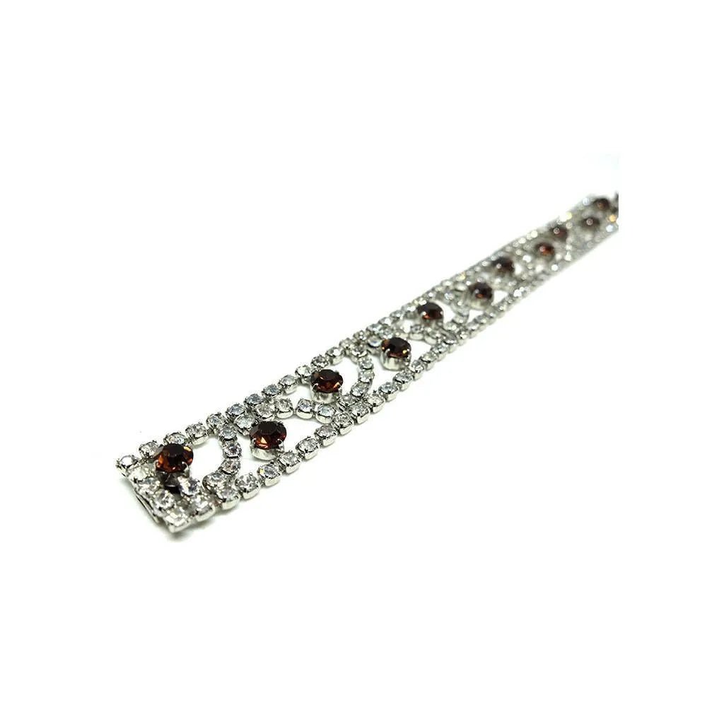 Pulsera Vintage 1950s Ámbar Diamante, view 7
