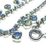 Vintage 1950s Aurora Borealis Blue Necklace