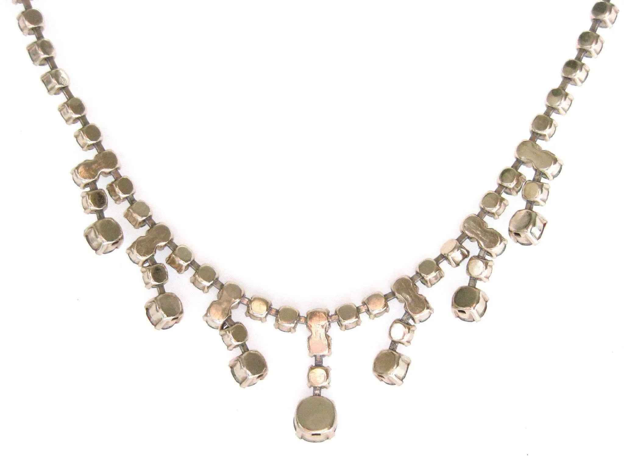 Vintage 1950s Aurora Borealis Drop Necklace, view 6