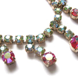 Vintage 1950s Aurora Borealis Drop Necklace