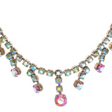 Vintage 1950s Aurora Borealis Drop Necklace