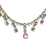 Vintage 1950s Aurora Borealis Drop Necklace